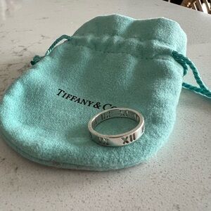 Authentic Tiffany & Co. Atlas Ring Sterling Silver